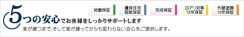 家が建つまで、そして家が建ってからも変わらない安心をご提供します。